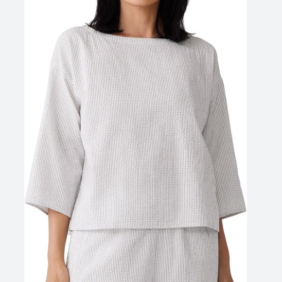 Eileen Fisher Tops - Eileen Fisher Organic Cotton Wripple Bateau Neck Top. Size 2X